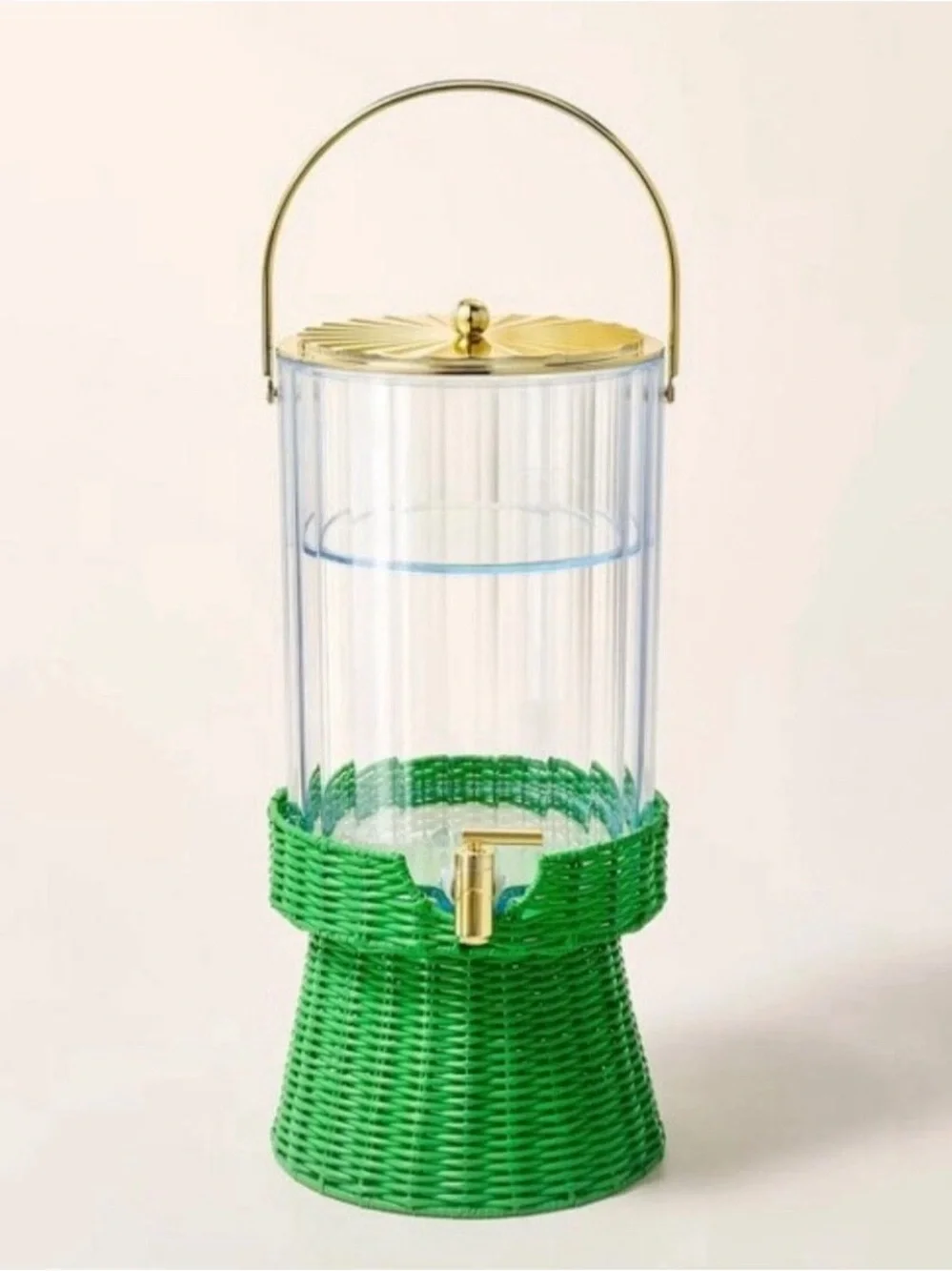 Acrylic Beverage Dispenser with Woven Stand Green 💚 kate spade